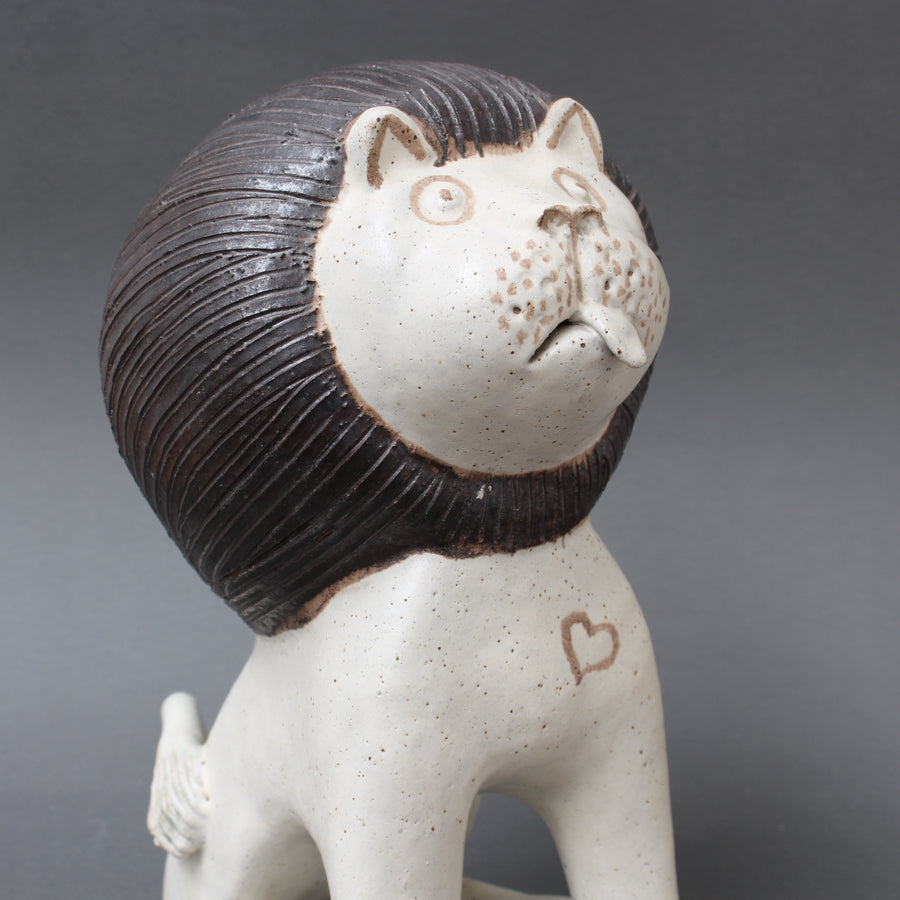 Vintage Italian Ceramic Lion by Bruno Gambone (circa 1970s)