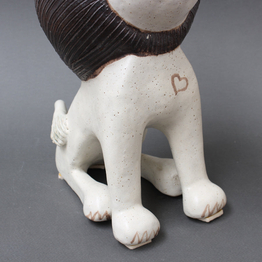 Vintage Italian Ceramic Lion by Bruno Gambone (circa 1970s)