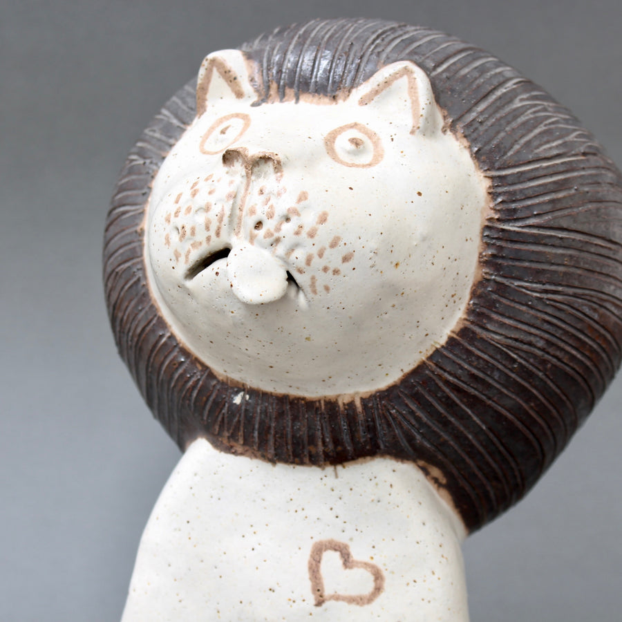 Vintage Italian Ceramic Lion by Bruno Gambone (circa 1970s)