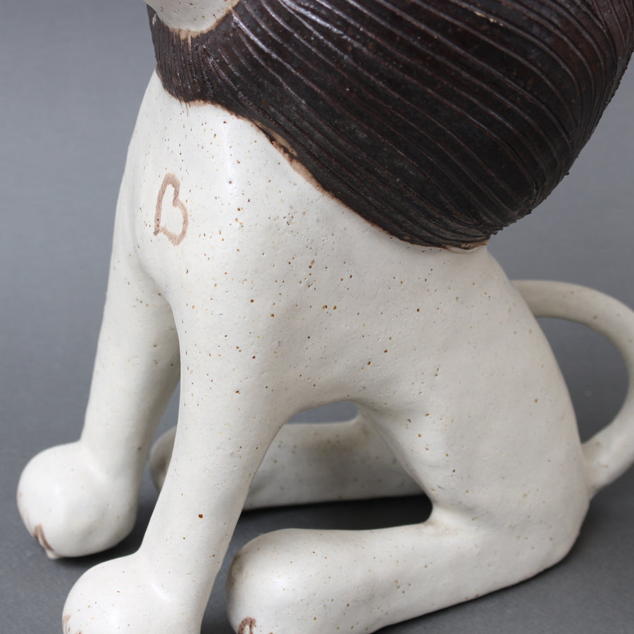 Vintage Italian Ceramic Lion by Bruno Gambone (circa 1970s)