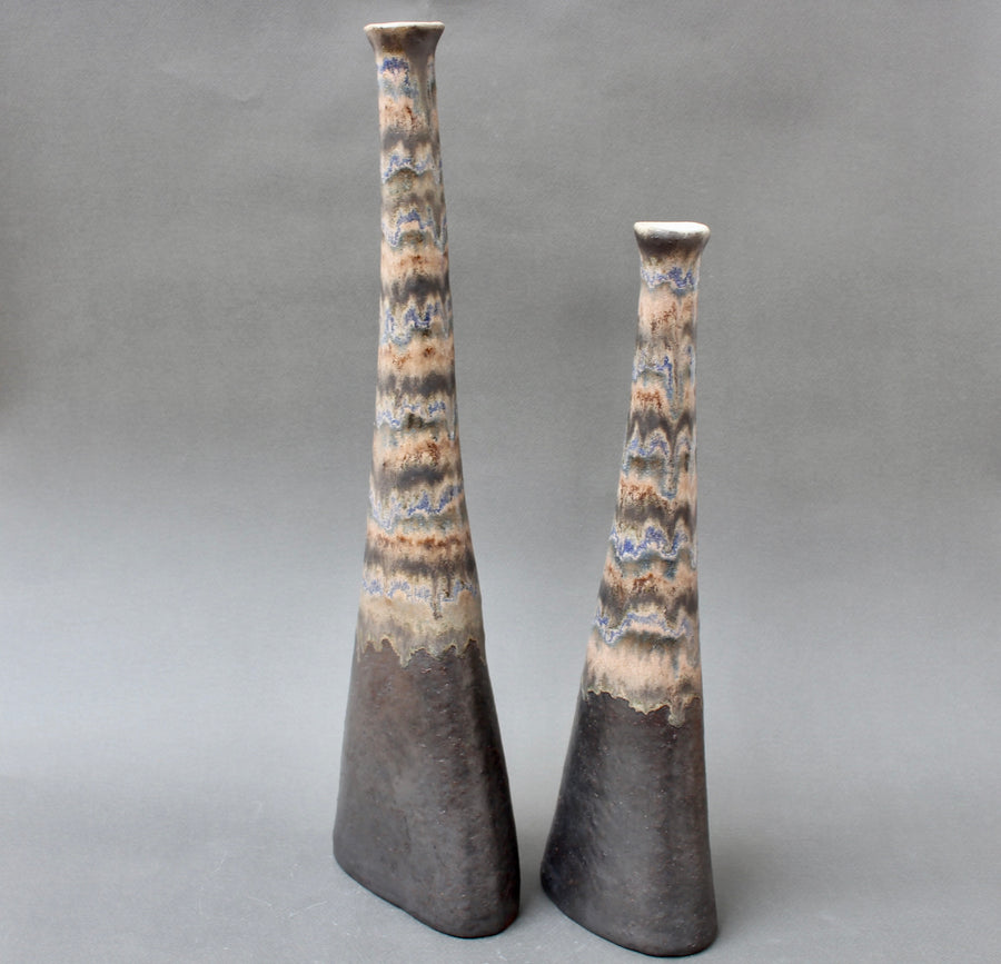 Set of Two Italian Ceramic Vases by Bruno Gambone (circa 1980s)