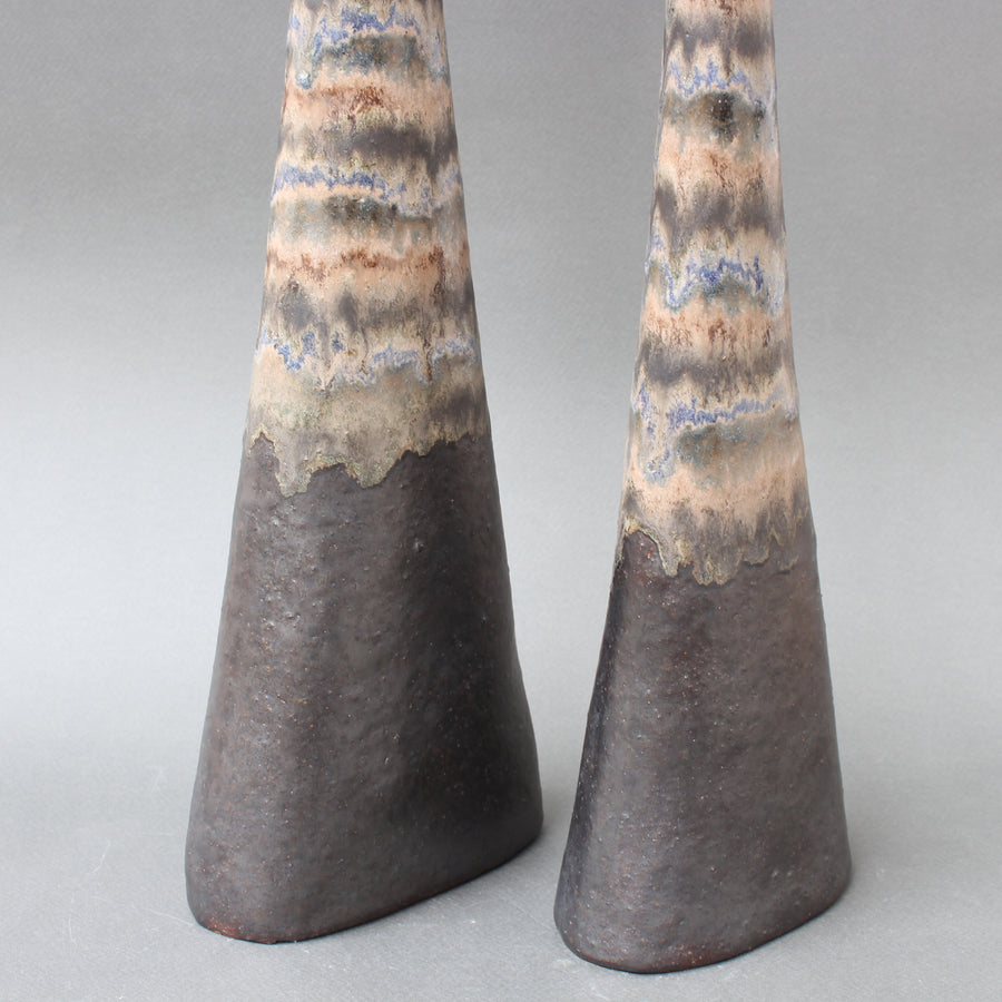 Set of Two Italian Ceramic Vases by Bruno Gambone (circa 1980s)