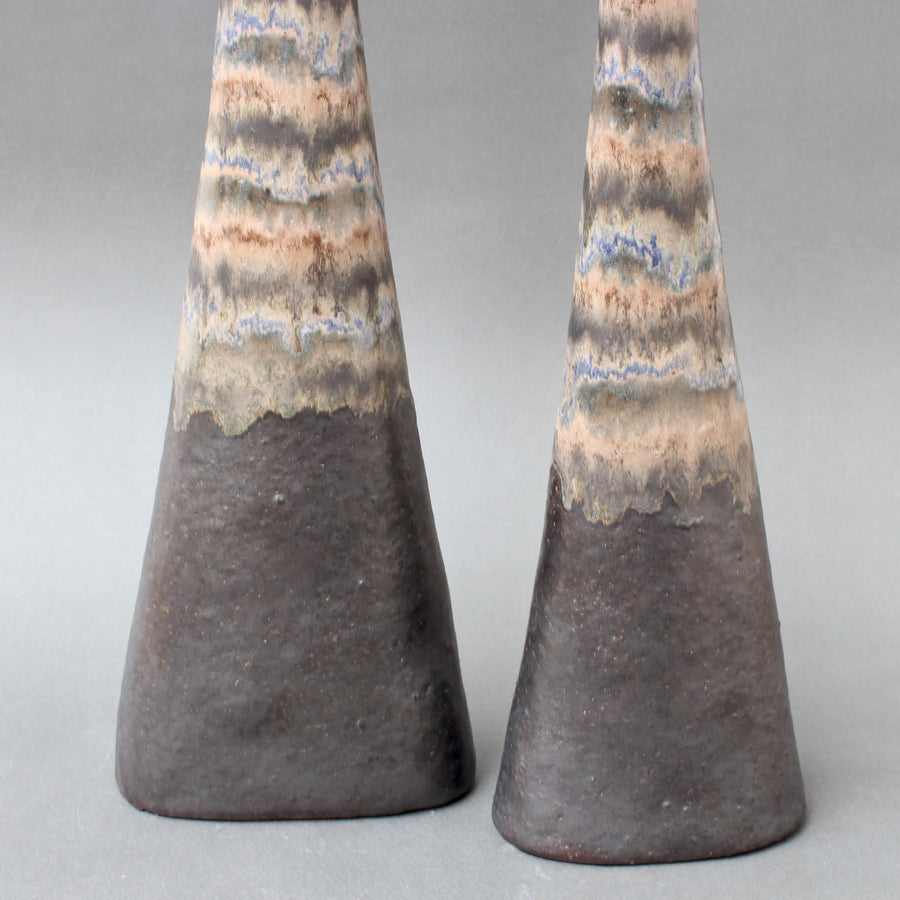 Set of Two Italian Ceramic Vases by Bruno Gambone (circa 1980s)