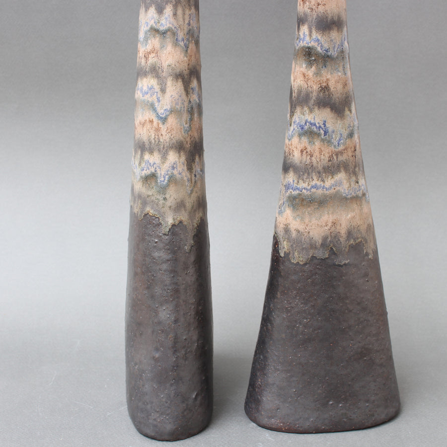 Set of Two Italian Ceramic Vases by Bruno Gambone (circa 1980s)