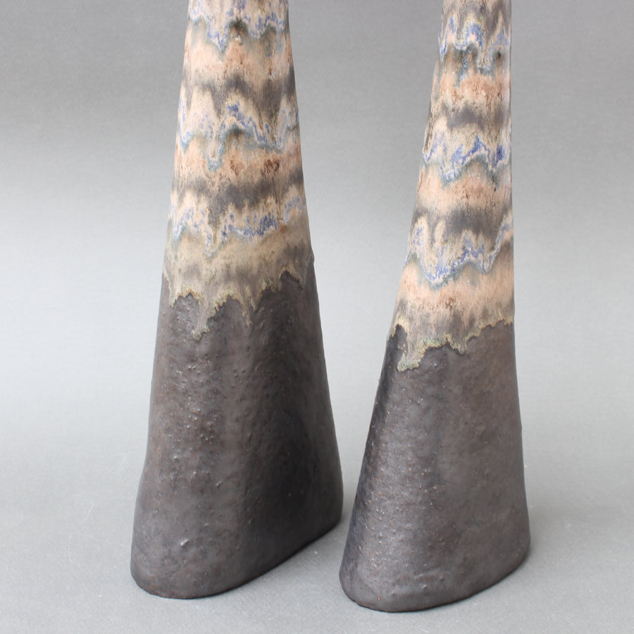 Set of Two Italian Ceramic Vases by Bruno Gambone (circa 1980s)