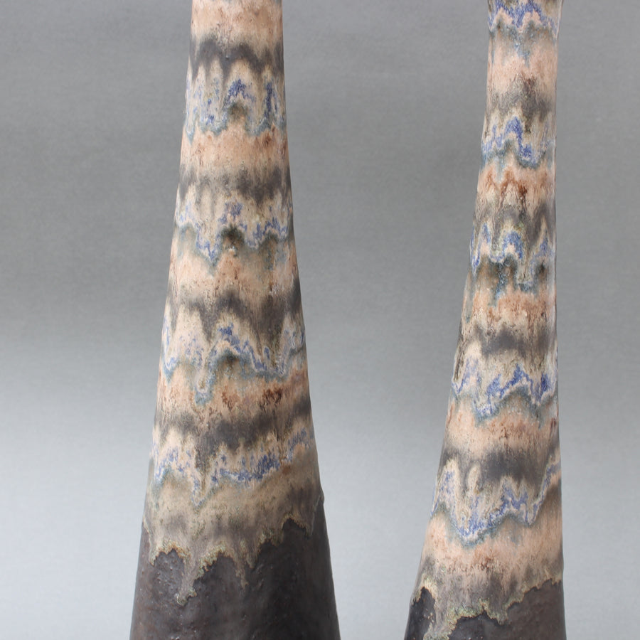 Set of Two Italian Ceramic Vases by Bruno Gambone (circa 1980s)