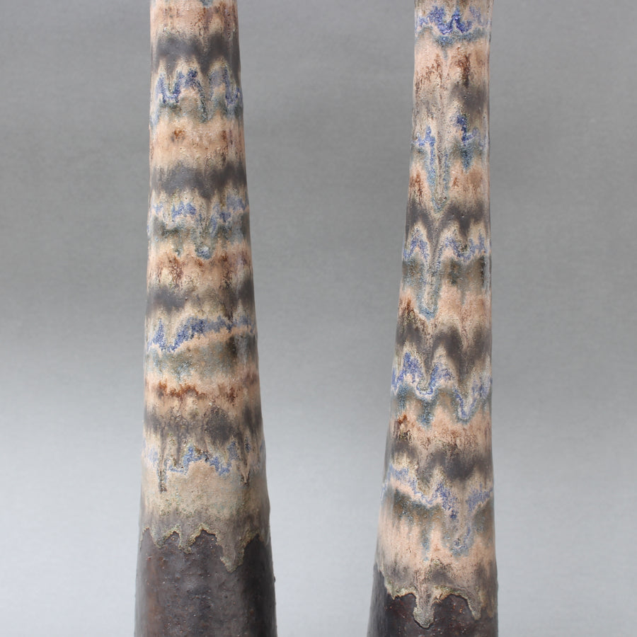 Set of Two Italian Ceramic Vases by Bruno Gambone (circa 1980s)