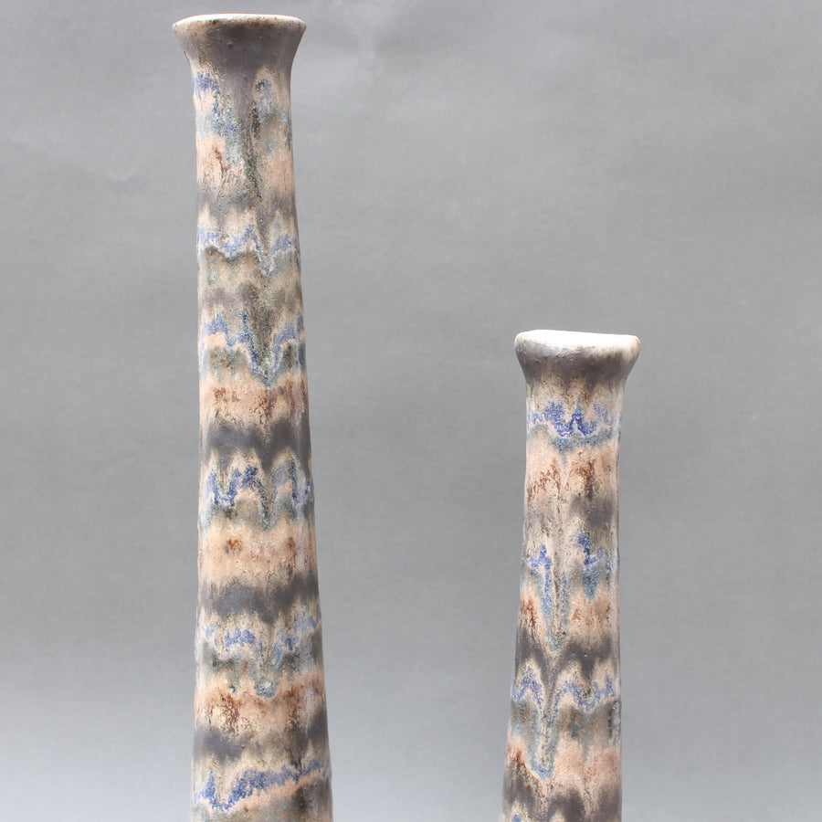 Set of Two Italian Ceramic Vases by Bruno Gambone (circa 1980s)