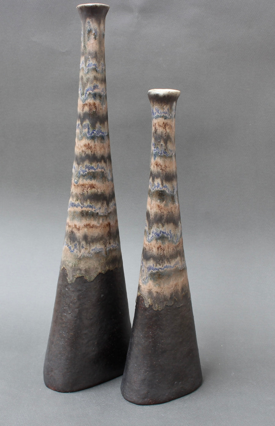 Set of Two Italian Ceramic Vases by Bruno Gambone (circa 1980s)