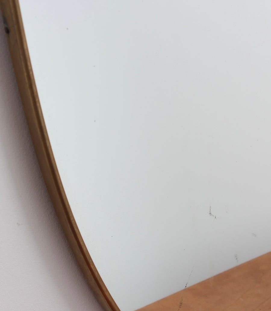 Mid-Century Italian Wall Mirror with Brass Frame (circa 1960s)