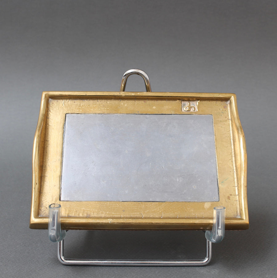 Vintage Aluminium and Brass Tray by David Marshall (circa 1980s) - Small