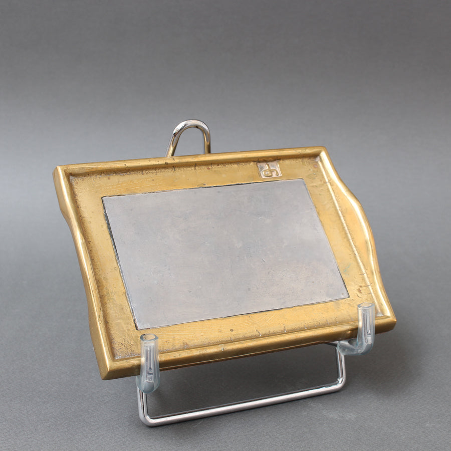 Vintage Aluminium and Brass Tray by David Marshall (circa 1980s) - Small