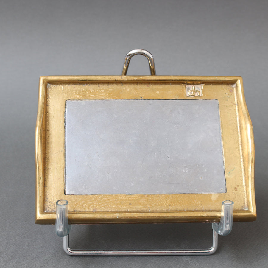 Vintage Aluminium and Brass Tray by David Marshall (circa 1980s) - Small