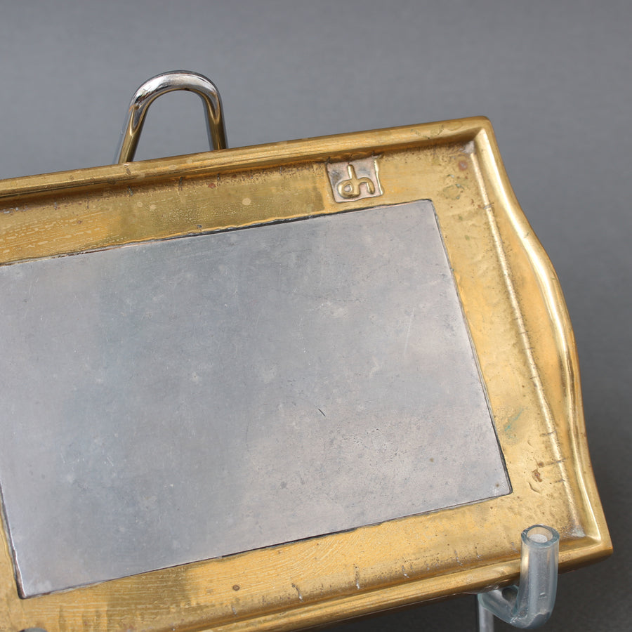 Vintage Aluminium and Brass Tray by David Marshall (circa 1980s) - Small