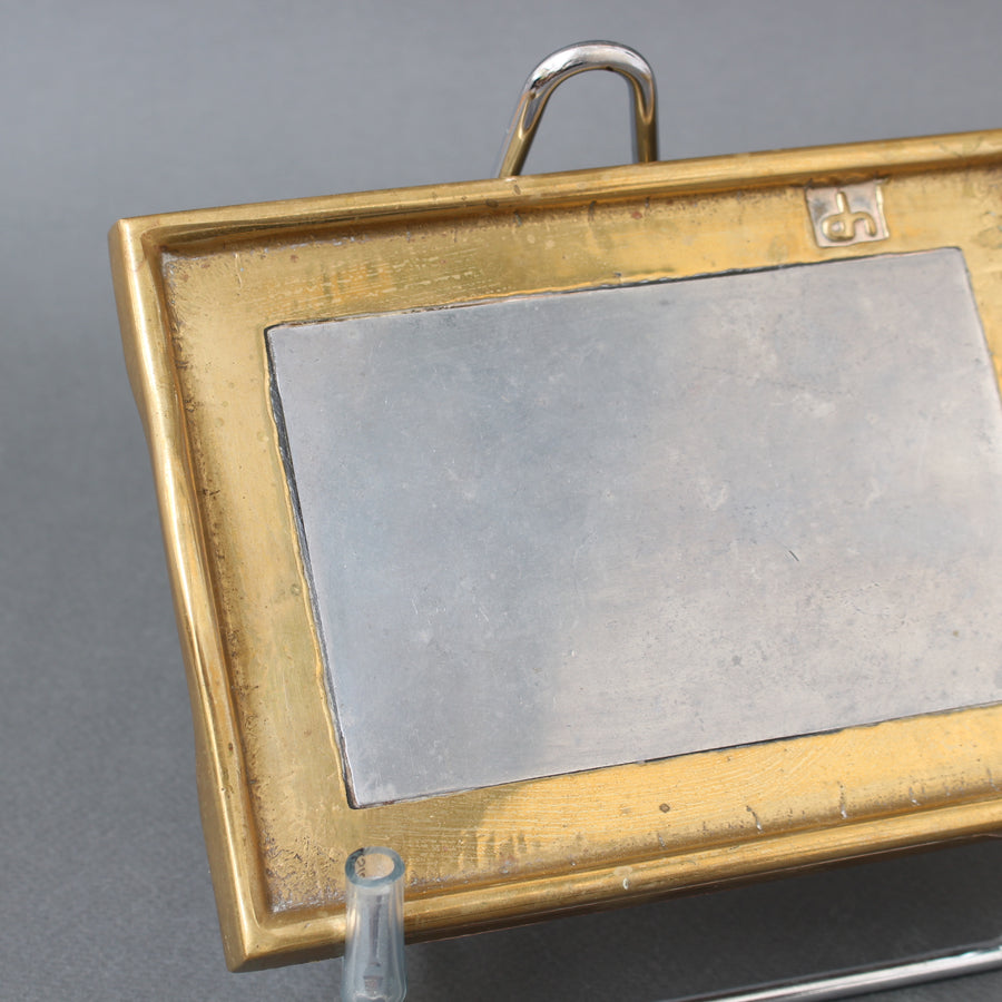 Vintage Aluminium and Brass Tray by David Marshall (circa 1980s) - Small