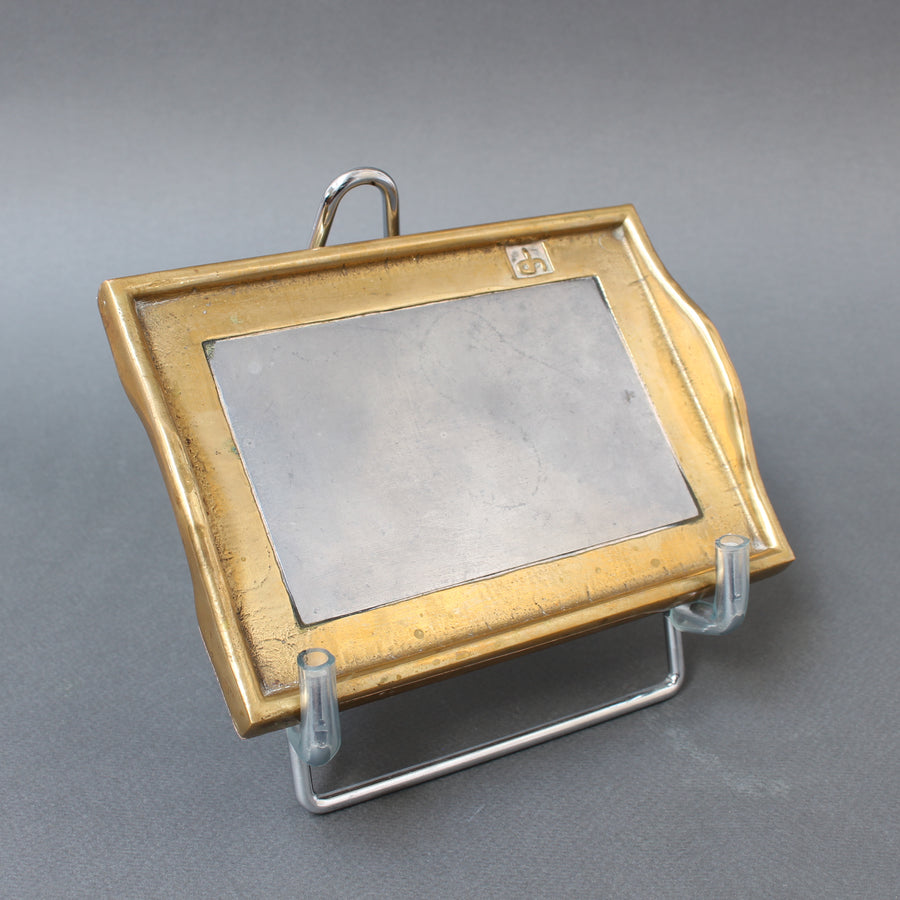 Vintage Aluminium and Brass Tray by David Marshall (circa 1980s) - Small