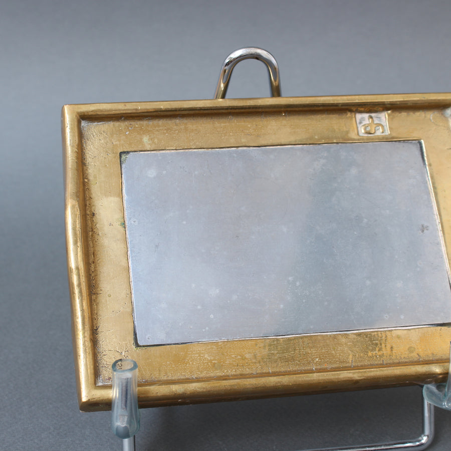 Vintage Aluminium and Brass Tray by David Marshall (circa 1980s) - Small