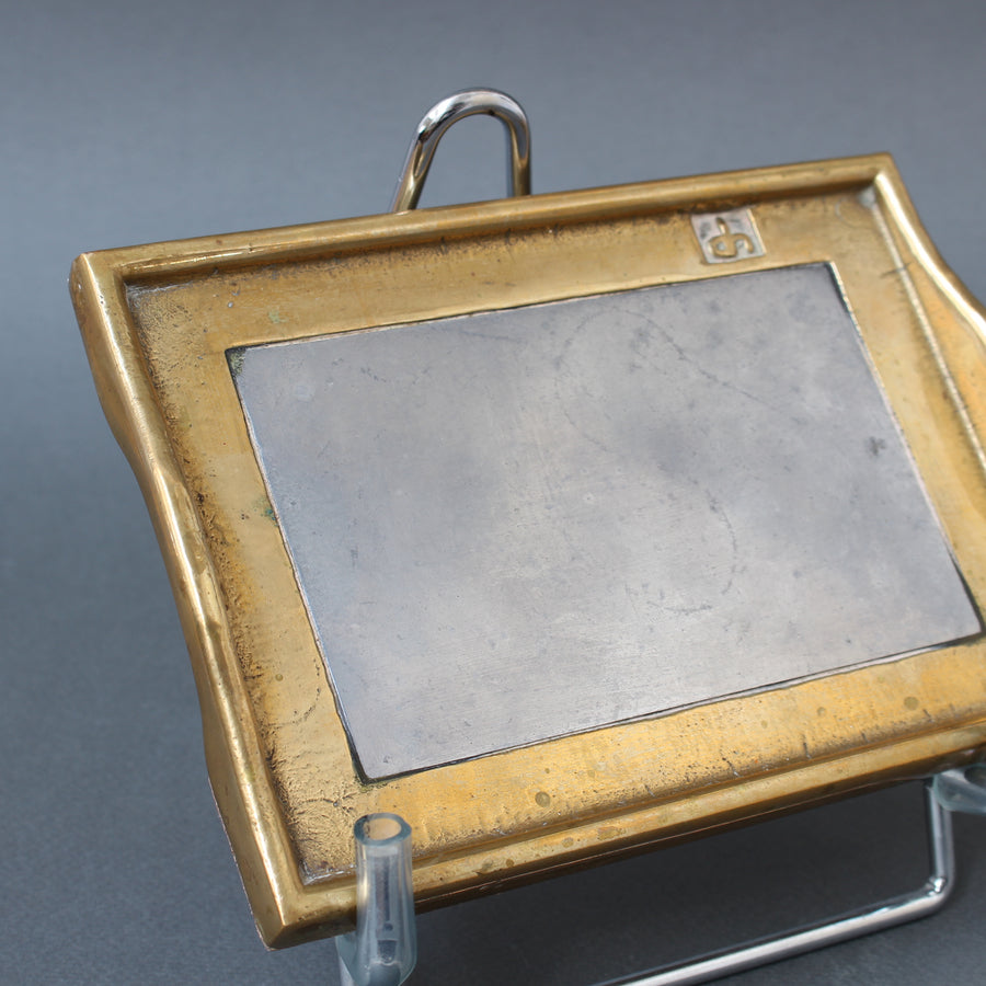 Vintage Aluminium and Brass Tray by David Marshall (circa 1980s) - Small