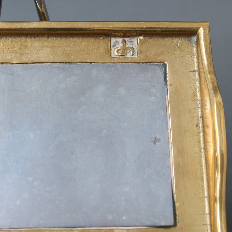 Vintage Aluminium and Brass Tray by David Marshall (circa 1980s) - Small