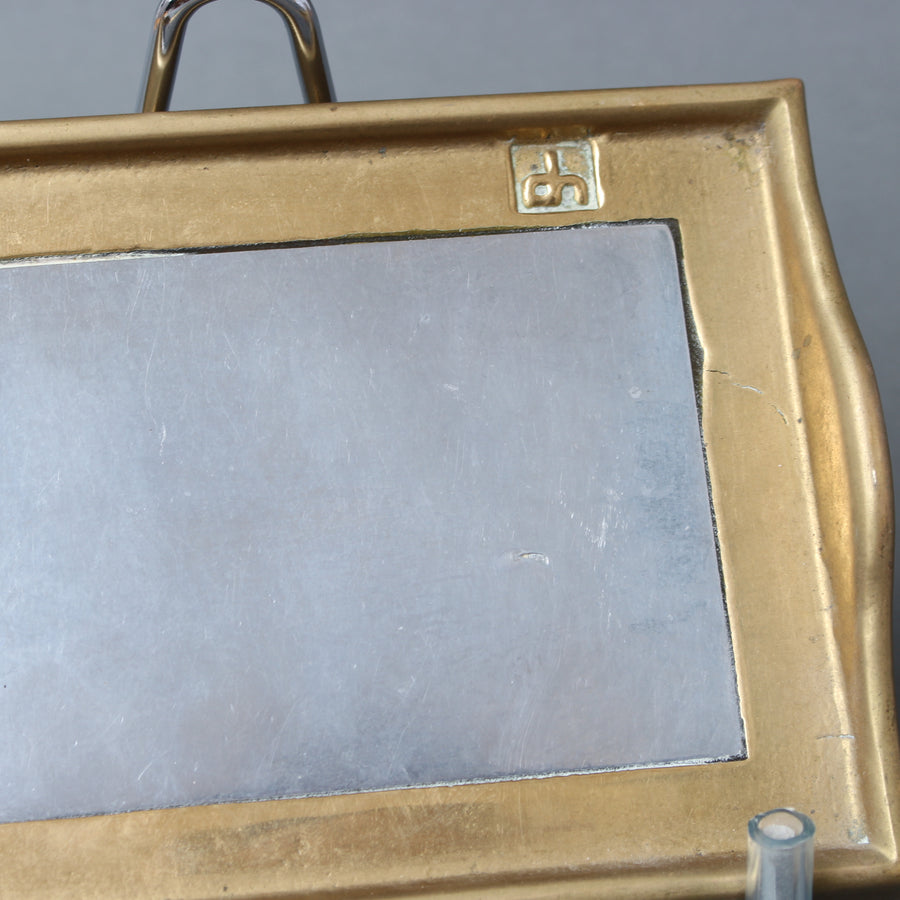 Vintage Aluminium and Brass Tray by David Marshall (circa 1980s) - Small