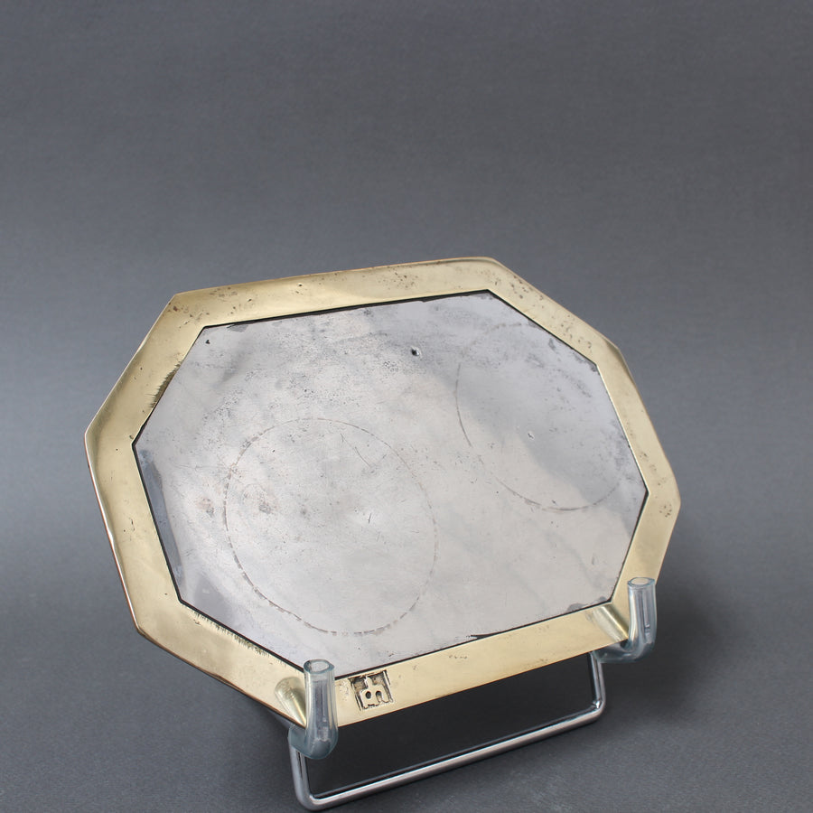 Aluminium and Brass Octagonal Tray by David Marshall (circa 1980s) - Small