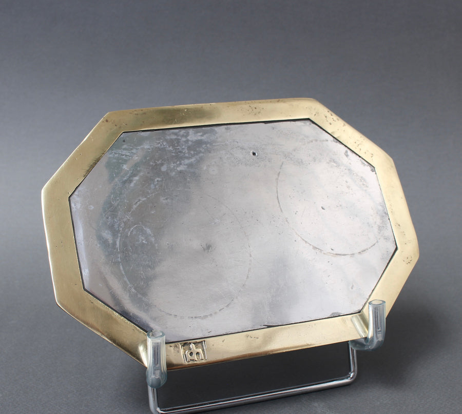 Aluminium and Brass Octagonal Tray by David Marshall (circa 1980s) - Small