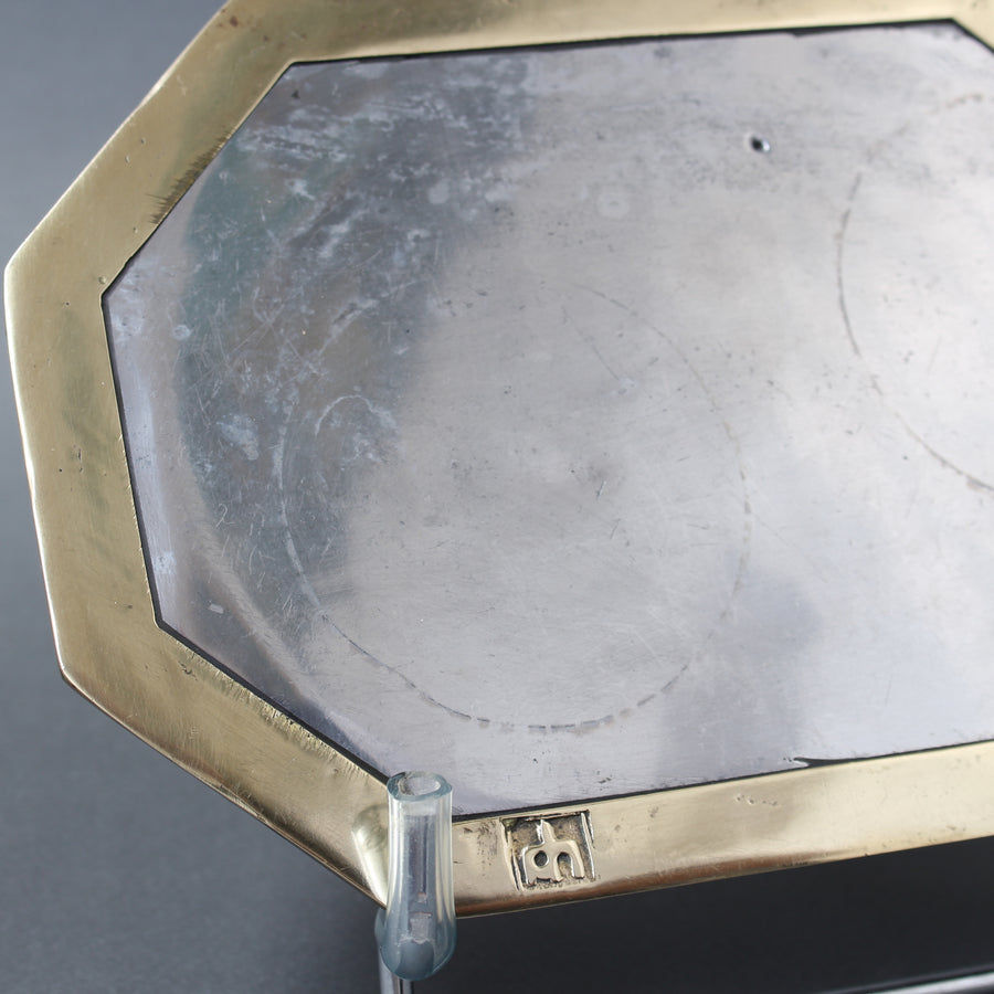 Aluminium and Brass Octagonal Tray by David Marshall (circa 1980s) - Small