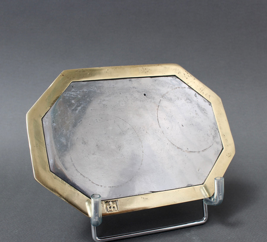 Aluminium and Brass Octagonal Tray by David Marshall (circa 1980s) - Small