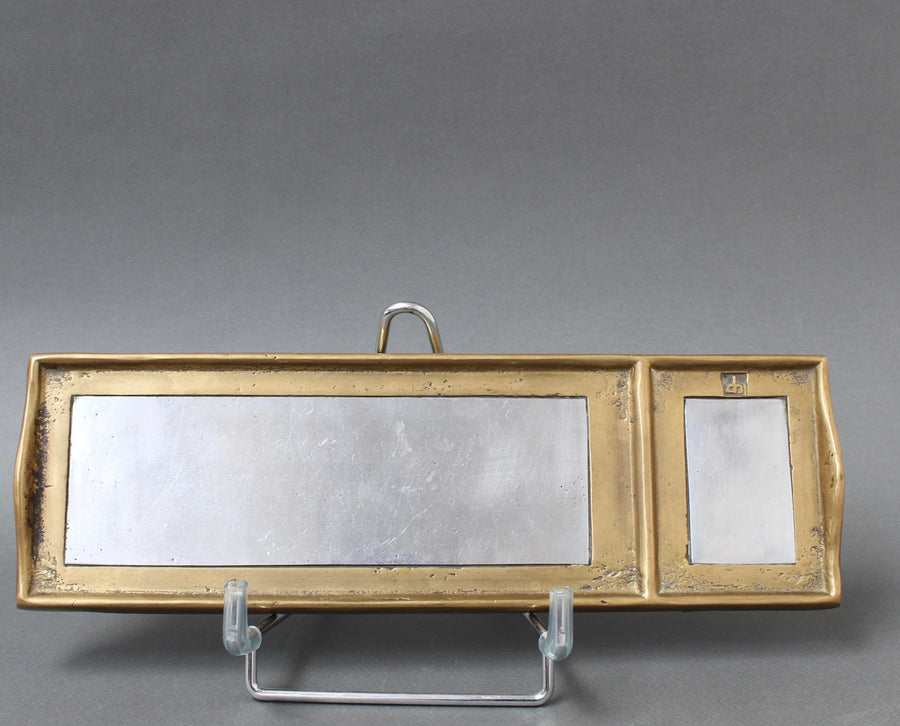 Vintage Aluminium and Brass Tray by David Marshall (circa 1980s)