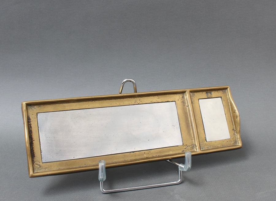 Vintage Aluminium and Brass Tray by David Marshall (circa 1980s)