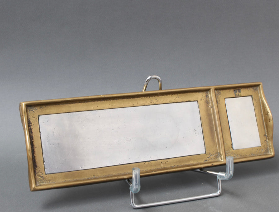 Vintage Aluminium and Brass Tray by David Marshall (circa 1980s)