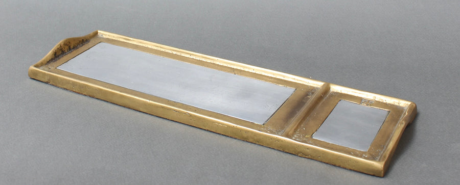 Vintage Aluminium and Brass Tray by David Marshall (circa 1980s)