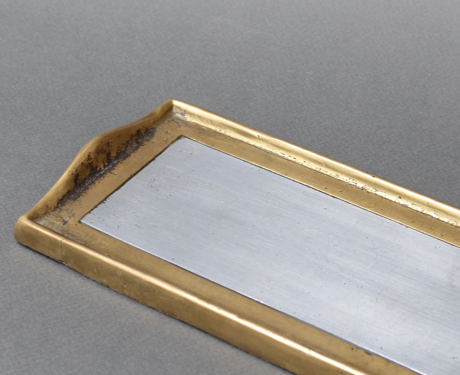 Vintage Aluminium and Brass Tray by David Marshall (circa 1980s)