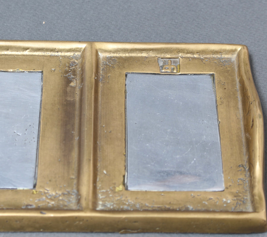 Vintage Aluminium and Brass Tray by David Marshall (circa 1980s)