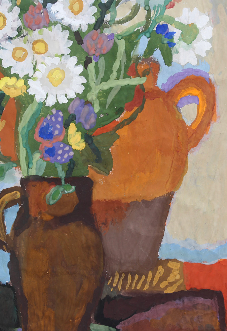 'Still Life with Flowers and Fruit' by Michel Debiève (1964)