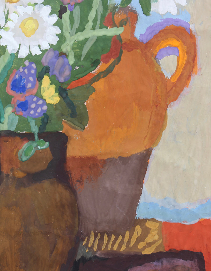 'Still Life with Flowers and Fruit' by Michel Debiève (1964)