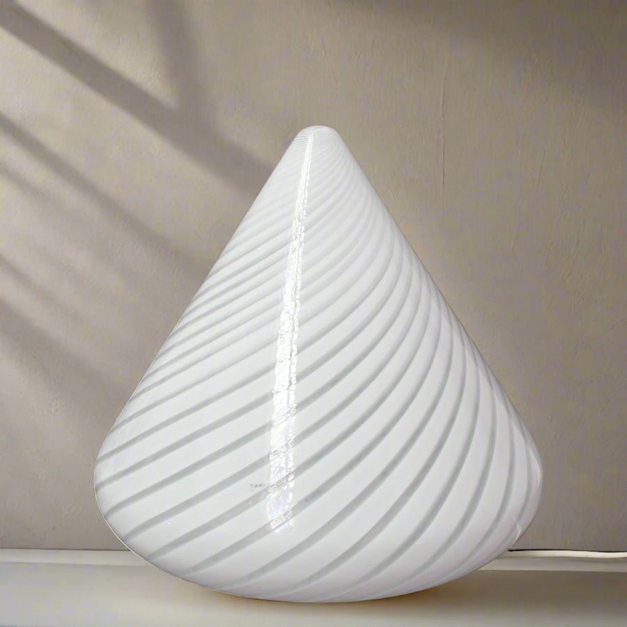 Italian 20th-Century Murano Glass Cone Lamp (circa 1980s)