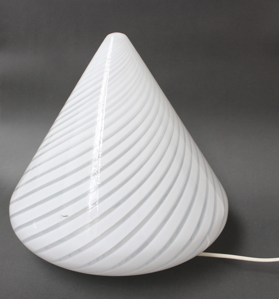 Italian 20th-Century Murano Glass Cone Lamp (circa 1980s)