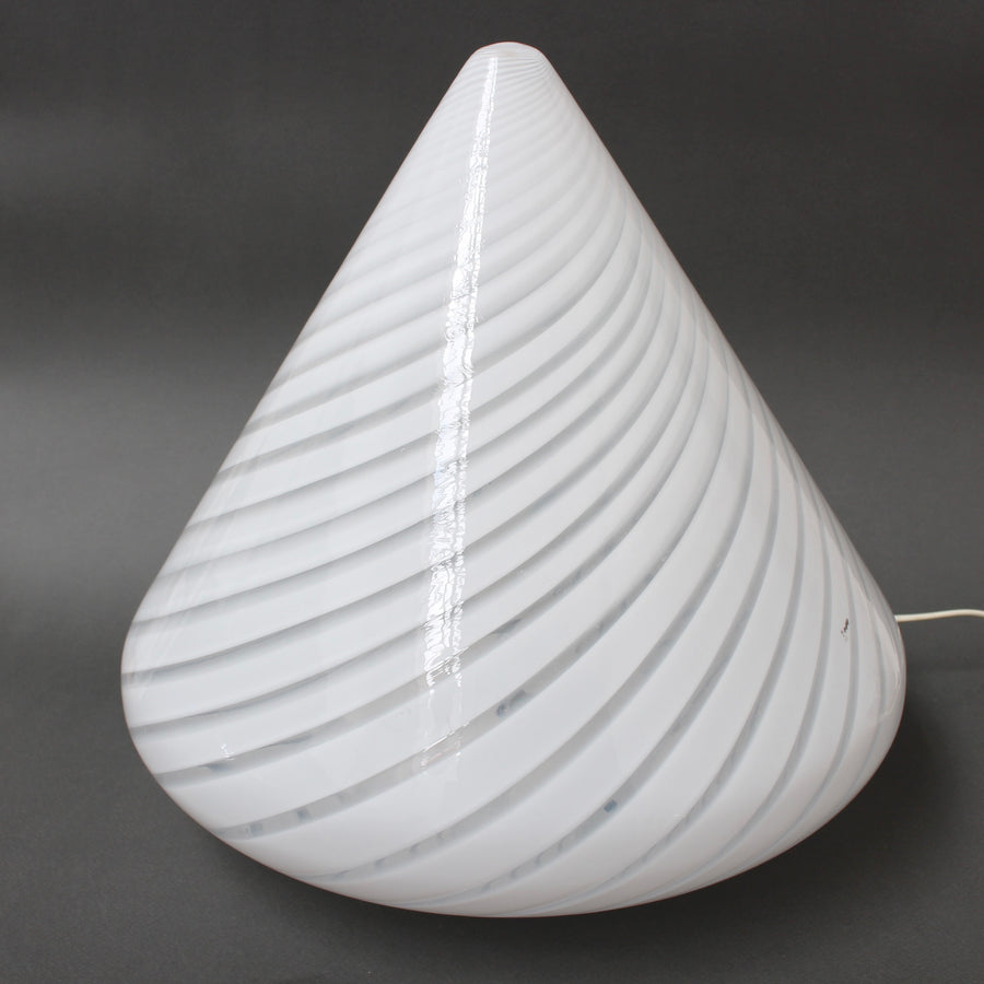 Italian 20th-Century Murano Glass Cone Lamp (circa 1980s)