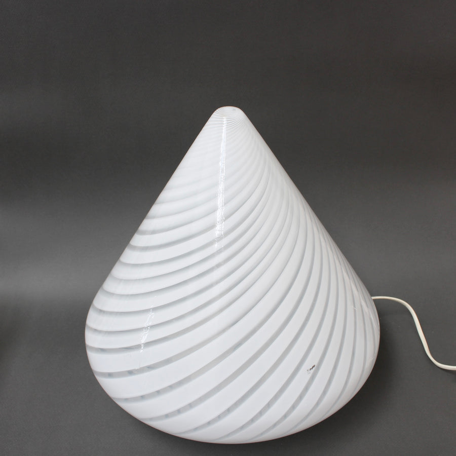 Italian 20th-Century Murano Glass Cone Lamp (circa 1980s)