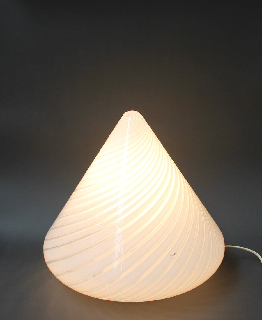 Italian 20th-Century Murano Glass Cone Lamp (circa 1980s)