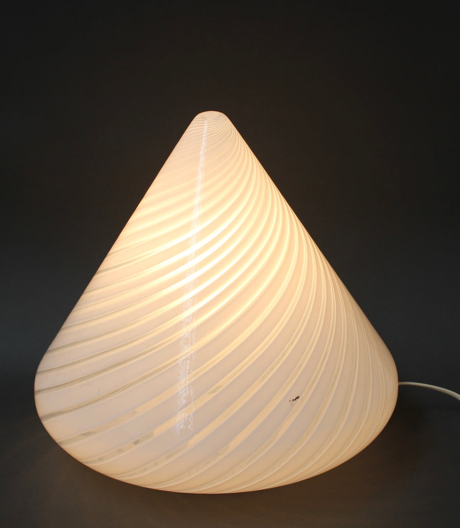 Italian 20th-Century Murano Glass Cone Lamp (circa 1980s)