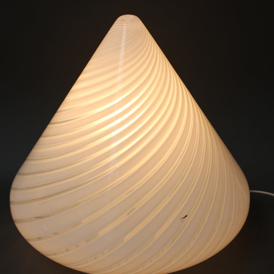 Italian 20th-Century Murano Glass Cone Lamp (circa 1980s)