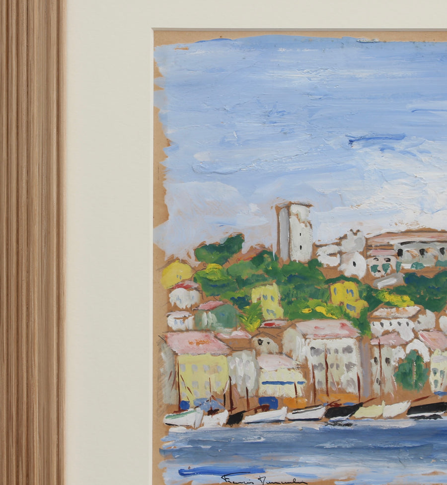 'The Old Port of Cannes' French School (circa 1950s)