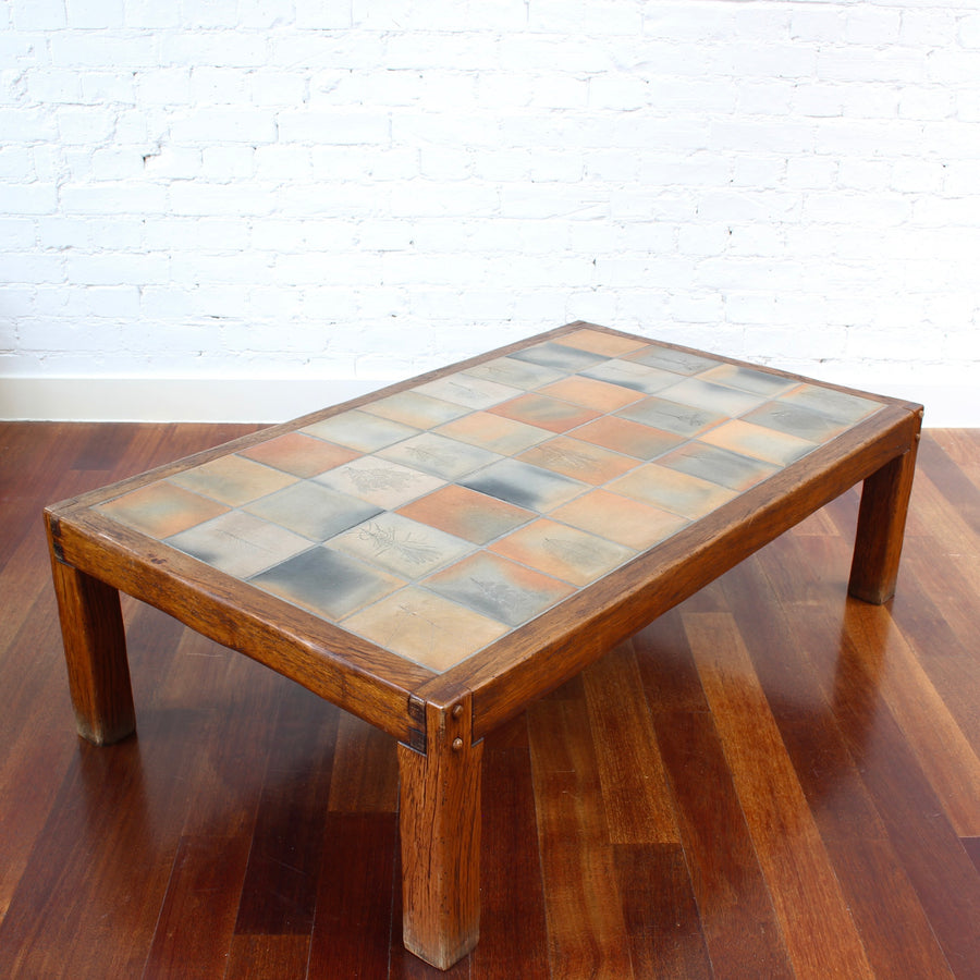 Vintage French Coffee Table by Roger Capron (circa 1970s)