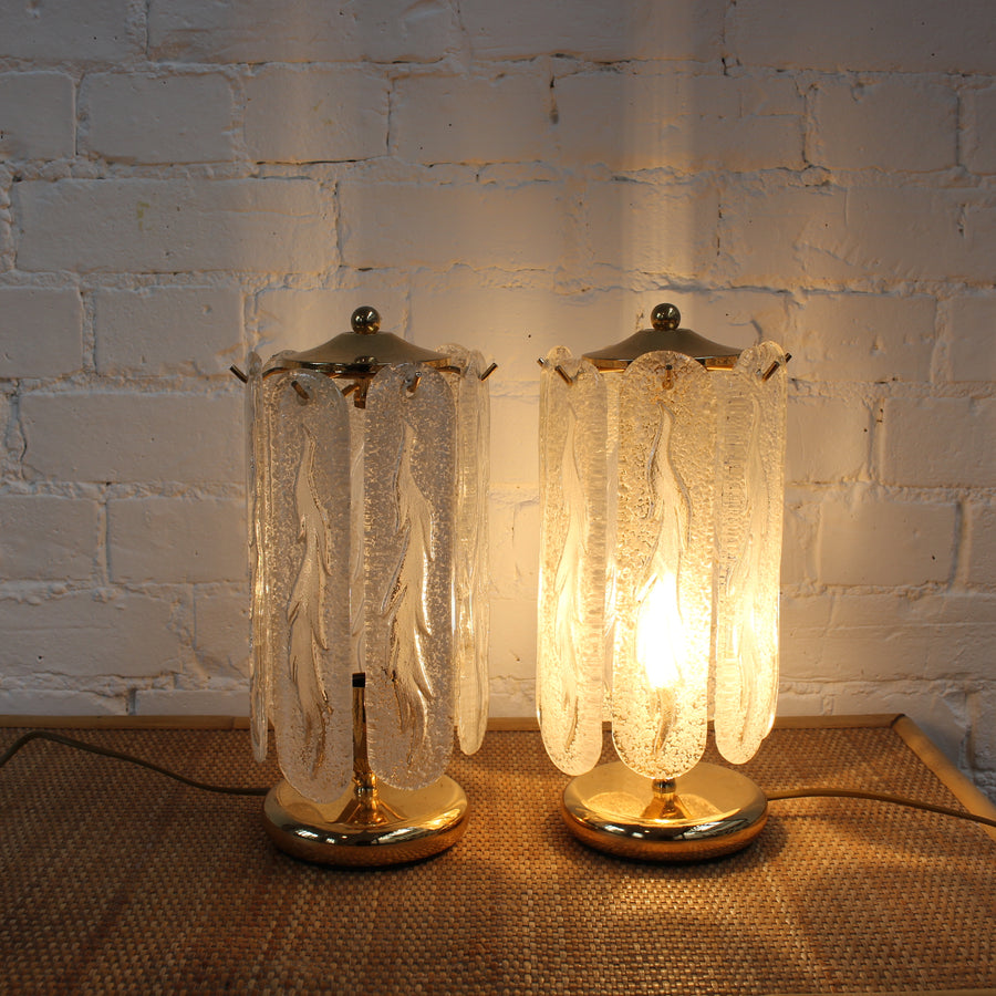 Pair of Murano Glass Tables Lamps (circa 1970s)