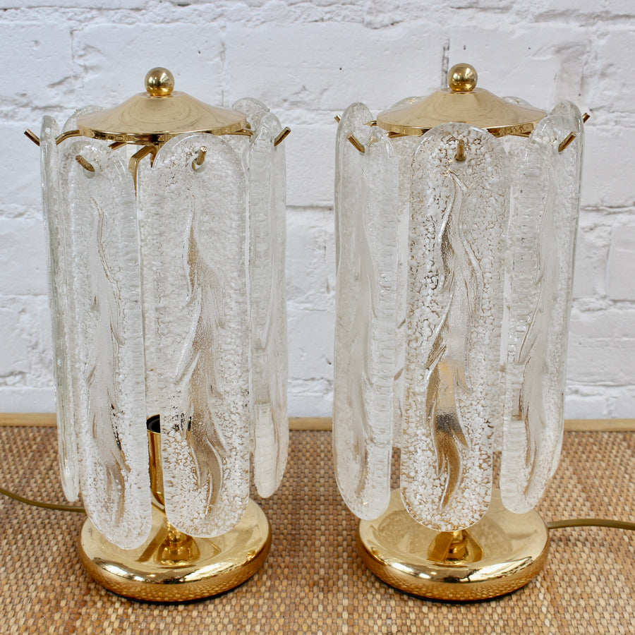 Pair of Murano Glass Tables Lamps (circa 1970s)