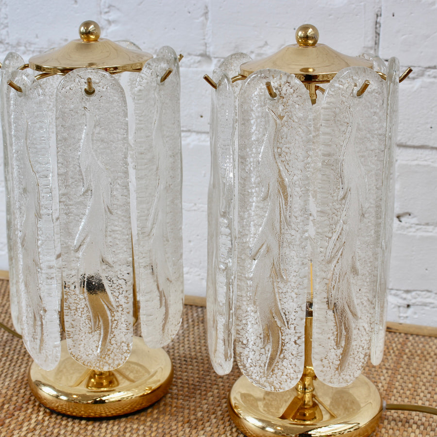 Pair of Murano Glass Tables Lamps (circa 1970s)