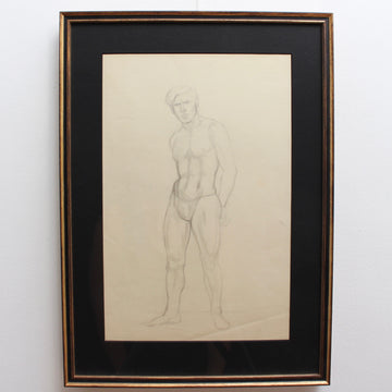 Male Subject Pencil Drawing by Bernard Sleigh RBSA (circa 1900-1920)