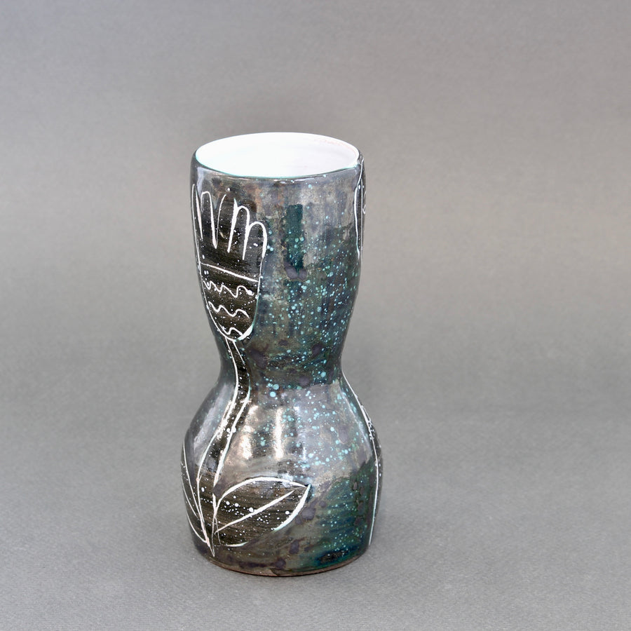 French Mid-Century Ceramic Vase by Atelier du Grand Chêne (circa 1950s) - Small